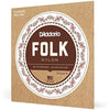 D'Addario Folk Nylon Classical Guitar Ball End String Set, Nylon, EJ34 Black Trebles 80/20 Bronze Basses