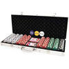 M.Y Texas Hold'em Poker Set - 500 Piece Set in Aluminium Case with 11.5g Heavyweight Poker Chips 2 Decks of Playing Cards Dealer Big Blind and Small Blind Buttons and 5 Dice