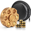 Cool Fidget Spinner Toy for Adults Kids, Portable Alloy Fidget Cube for Boy Men, Metallic Hand Spinning Brain Development Toy Gift for Party Favors (Gold)