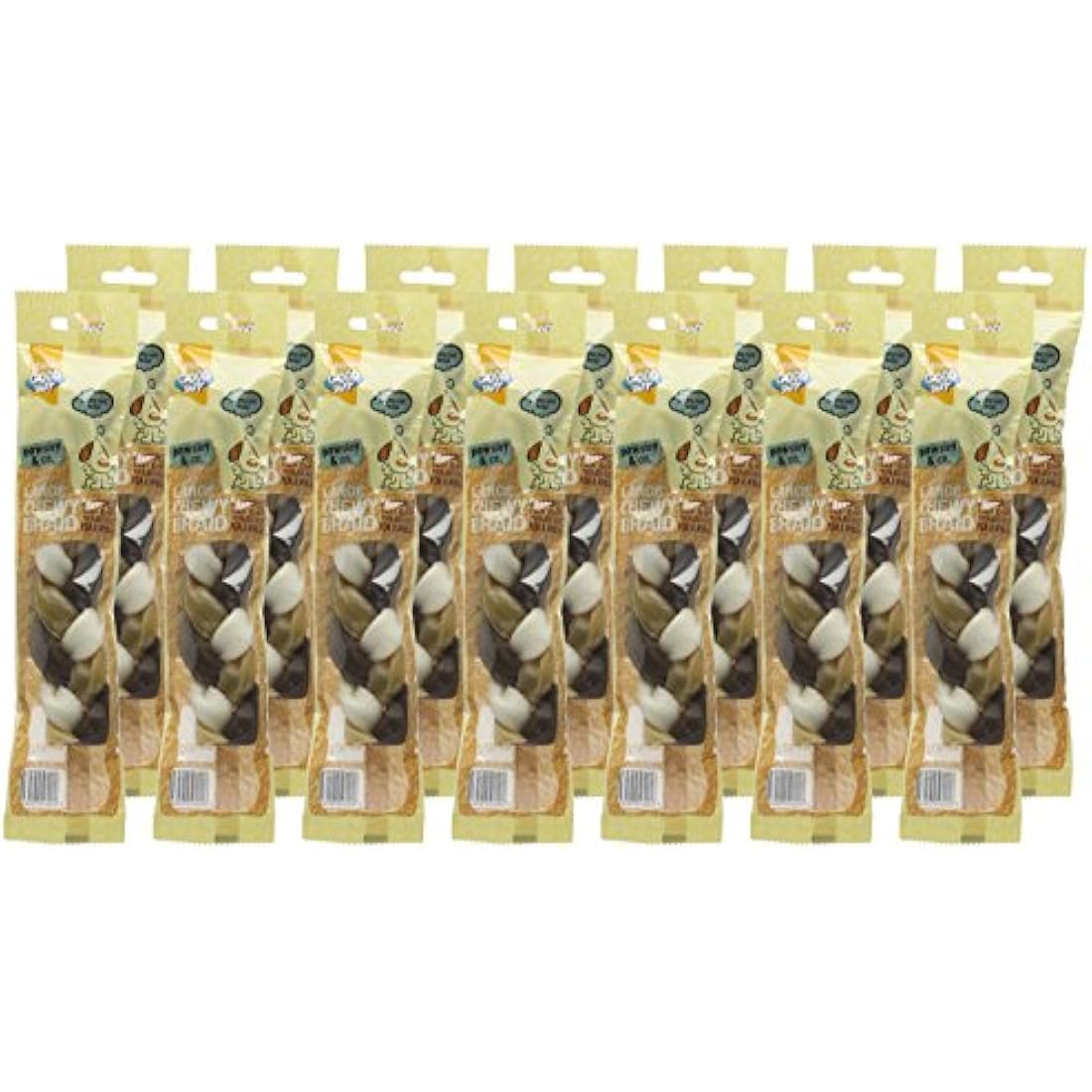 Good Boy - Large Chewy Braids - Dog Chews - Made With Beef Hide and Beef Flavouring - 90 Grams ℮ - With Probiotics To Aid Digestion - Case of 14