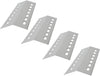GriHero 4-Pack Stainless Steel Burner Cover for Weber, Charbroil, Kenmore, Outback Spectrum - 41 cm x 14 cm Flame Distributor BBQ Heat Plate Gas Grill