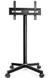 AOKCOS Mobile TV Stand on Wheels for 32-65 Inch TVs Rolling TV Trolley with Tilt Height Adjustable Up to 56.5" Easy Installation, 400x400mm VESA for