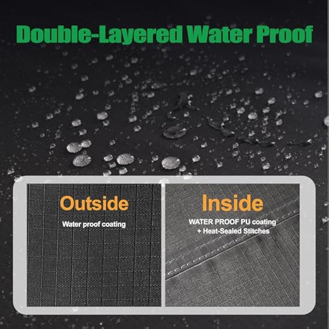 F&J Outdoors Garden Furniture Covers Heavy Duty UV Resistant Tear Resistant Outdoor Table Cover Waterproof Windproof Sectional Sofa Large Garden Furniture Cover, Black, 274x208x84cm