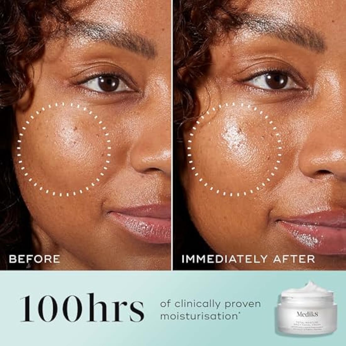 Medik8 Total Moisture Daily Facial Cream Refill Pod Hyaluronic Acid Moisturiser, Day and Night Face Cream, Clinically Proven Instant & Lasting Moisturisation - Fragrance Free - 50 ml