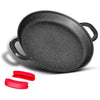 INTIGNIS Traditional Paella Pan 40cm – Non-Stick Induction | Heavy-Duty, Anti-Scratch, Stainless Steel Base | Paella+Pan for Gas, Electric & Ceramic Hobs Cookware | Paellera