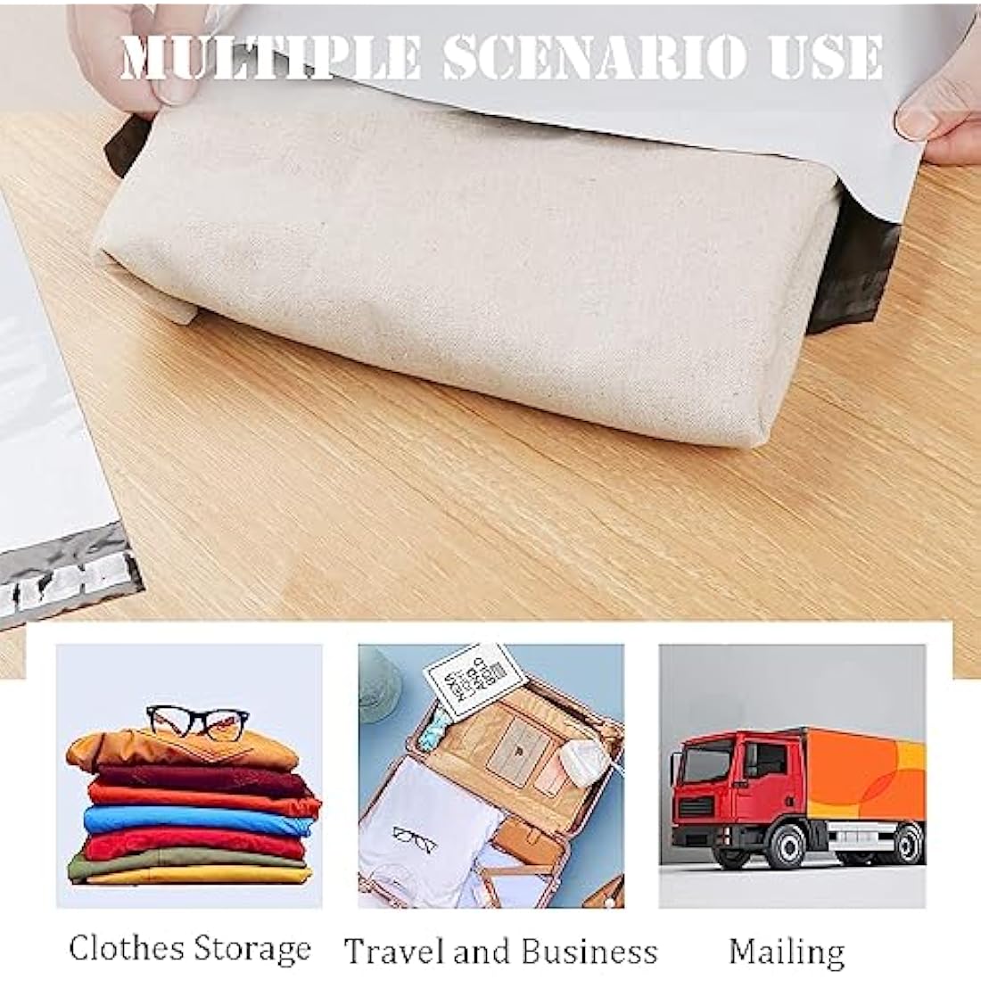 Vinted 50pcs 35x45cm White Postage Bags - Self Seal Mailing Bags for Clothes & Parcels