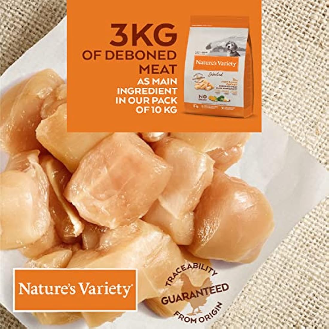 Nature's Variety Selected Complete Dry Food for Junior Dogs with Free Range Chicken - 10 Kg