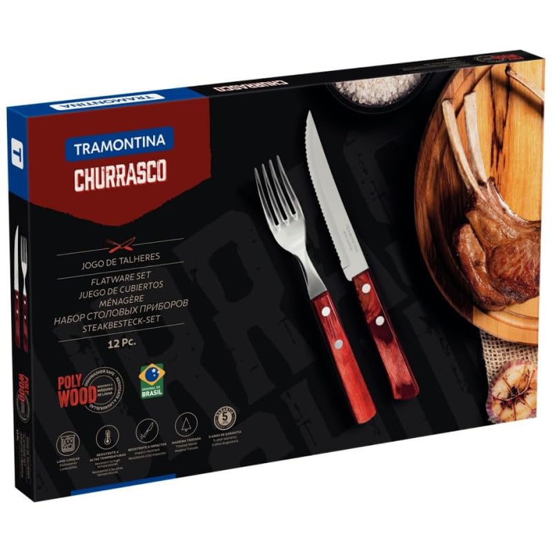 Tramontina 29899/219 Barbecue Set - Red (12-Piece) Multi Colour