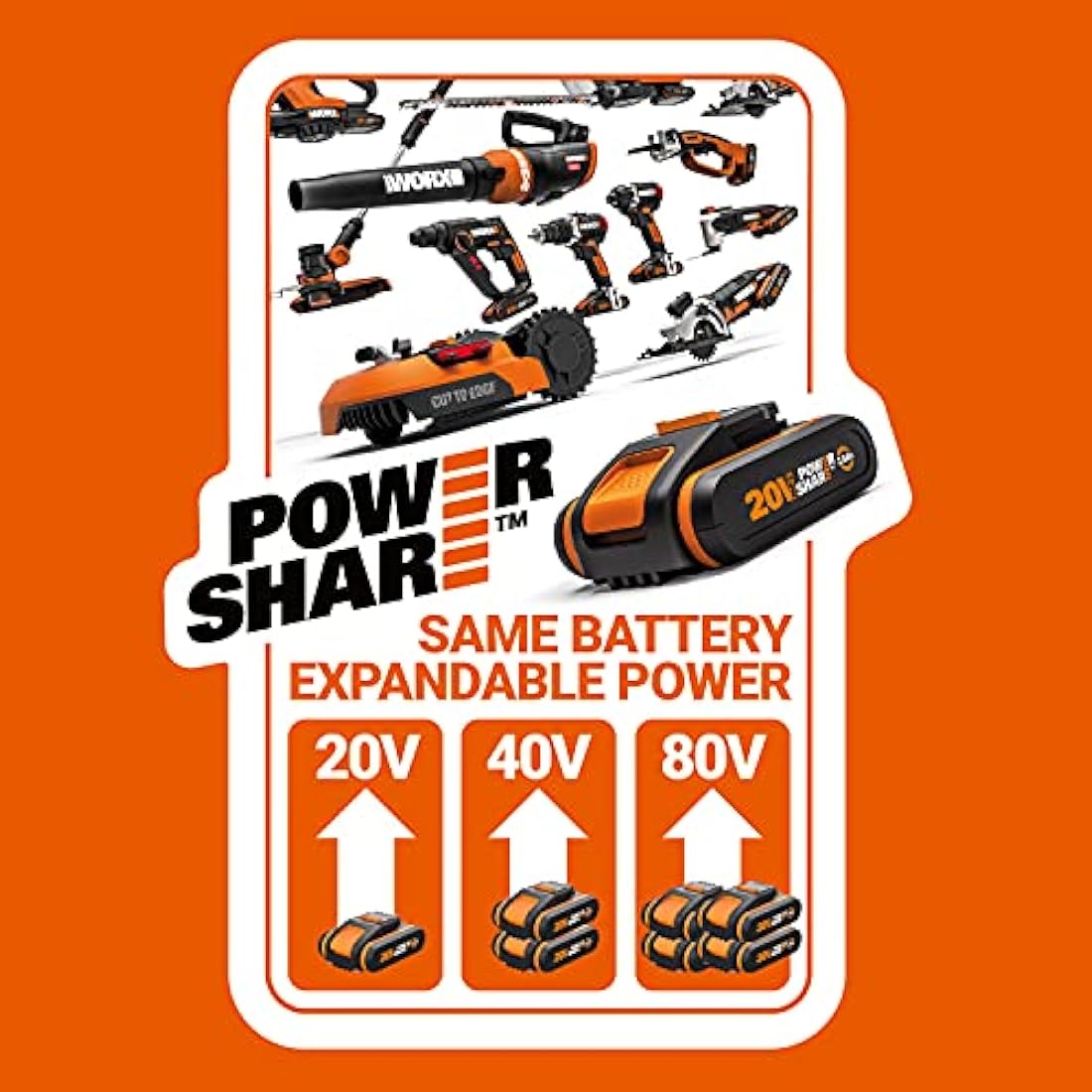 WORX WG620E.9 18V (20V Max) Cordless Hydroshot Portable Pressure Cleaner - (Tool only - battery & charger sold separately) Black