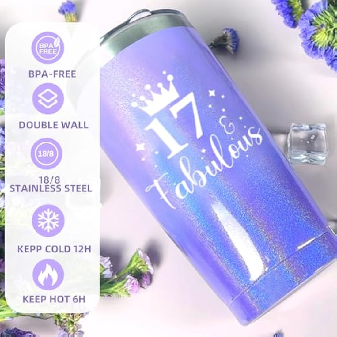 17th Birthday Gifts for Girls, Gifts for 17 Year Old Girls, 17 Year Old Girl Gifts, Gift Ideas for Female Daughter Sister Niece Granddaughter Best Friends, 17th Birthday Decorations