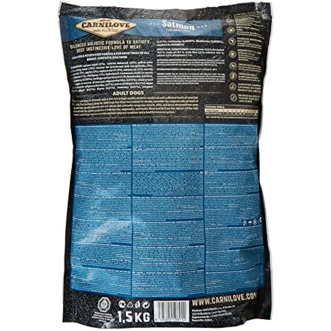 Carnilove Grain Free, Potato Free Salmon for Adult Dogs, 1.5 kg
