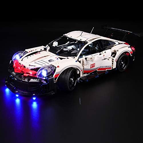 BRIKSMAX Led Lighting Kit for Porsche 911 RSR - Compatible with Lego 42096 Building Blocks