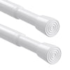 Shower Curtain Pole Tension Rod 80-150cm 2Pack Extendable Curtain Poles No Drilling White Spring Rods Net Curtain Rod Adjustable Tension Rod for