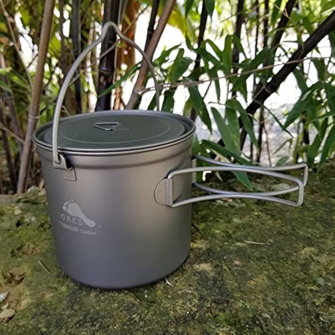 TOAKS Titanium Outdoor Camping Hanging Pot With Bail Handle Easy to Carry, a Variety of Capacities