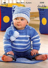 King Cole Sweat Jacket, Hat &knit Pattern 3500 Comfort Blanket