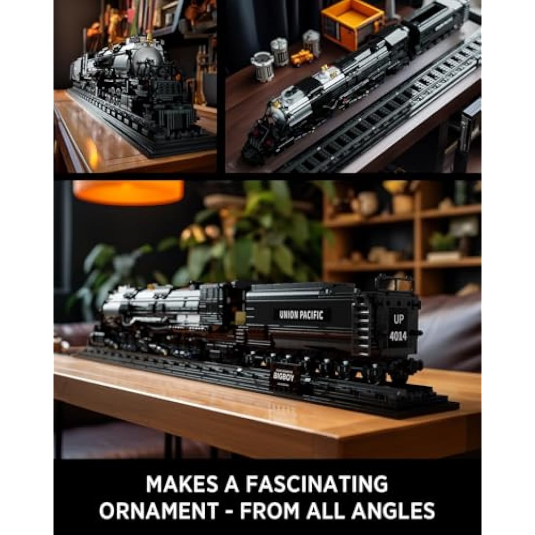 Nifeliz Train The Big Boy Locomotive, Steam Locomotive Building Block Set for Adults, Legendary Steam Train Display Kit for Gift Giving (1818 Pieces)