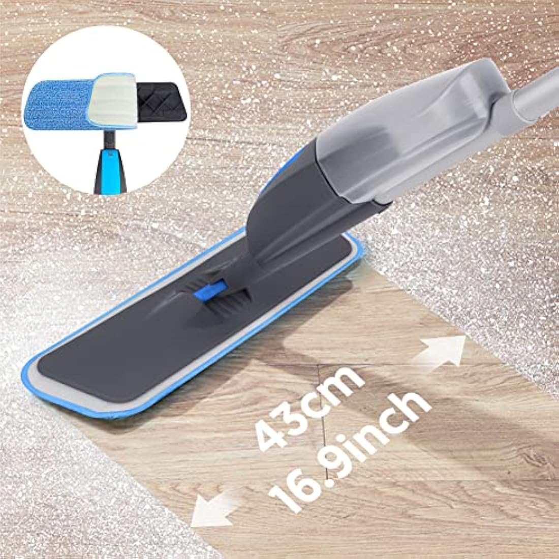 Mop Pads, ILAVCOOL 6 PCS Microfiber Mop Cleaning Pads Replacement Mop Pads Suitable for Wet and Dry Mops and All Spray Mops & Reveal Mops Washable