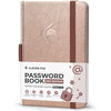 Clever Fox Password Book 2nd Edition Small – Pocket Password Keeper with Laminated Alphabetical Tabs – Internet Address Notebook & Login Details Organizer Journal – 8.9x14.2cm (Rose Gold)