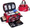 Trunab First Aid Bag Empty, Professional Medical Bag Emergency Responder Trauma Bag with Inner Dividers and Anti-Slip Bottom, Ideal for EMT, EMS, Paramedics