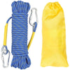 Gangying 50m Climbing Rope 8mm Outdoor Static Rock Climbing Rope High Strength Cord Safety Rope Braid Nylon Rope Escape Rope Fire Rescue Parachute Rope with 2 Carabiner