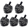 5 Pack Bath Shower Sponge JollyJelly Mesh Bath Loofahs Body Scrubber Brush for Women Men Exfoliate Skin Clean Soothe Skin (60g/PCS)