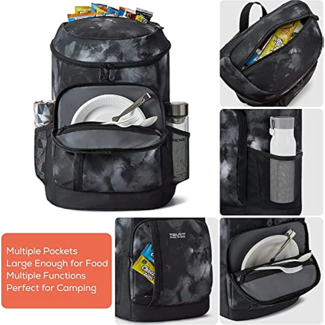 TOURIT Cooler Backpack 30 Cans Lightweight Insulated Backpack Cooler Leak-Proof Soft Cooler Bag Large Capacity for Men Women to Picnics, Camping, Hiking, Beach, Park or Day Trips