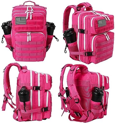 LHI Tactical Military Backpack for Men and Women 25L/35L Army Assault Pack Bag Small Rucksack with Bottle Holder