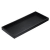 sourcing map Bathroom Vanity Tray, 11.8" x 5" Silicone Soap Dispenser Trays, Shatterproof Kitchen Sink Organizer for Soaps Keys Candle Trinket, Black