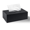 NIXRET Acrylic Tissue Holder Box Cover Cube Magnetic Square Case Napkin Dispenser Black Paper Storage for Home Office