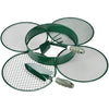johgee Garden Sieve Metal, Soil Sieve, Garden Riddle Mesh Sizes 12mm/9mm/6mm/3mm, Gardening Sieve for Soil and Stones Large, Equipped with a Shovel and a Rake