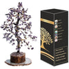 Amethyst Chakra Tree of Life - Crystal Tree for Positive Energy, Handmade Gem Tree - Feng Shui Decor, Good Luck Money Tree - Purple Healing Crystals for Spiritual Wisdom-Amythest tree