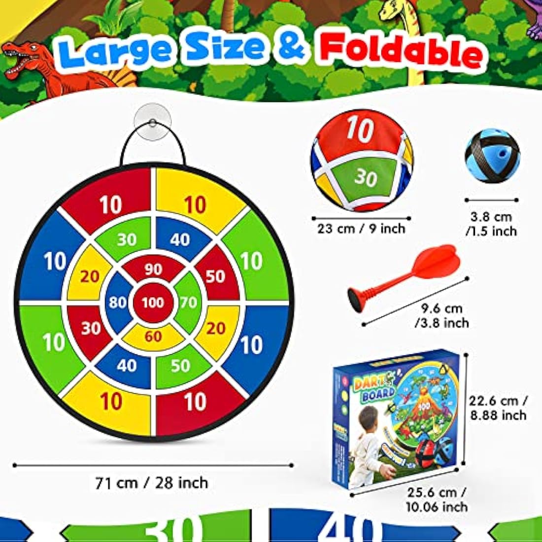 Garden Games for Kids, Kids Dart Board Set Toys for 3-12 Year Old Boys Girls Toys age 4-12 Outdoor Garden Toys Christmas Xmas Gifts for 3-9 Year Old Boys Girls Stocking Fillers Kids Party Games