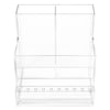 minkissy Nail Drill Bits Organizer Storage Box with 13 Holes Compact Acrylic Holder for Manicure Pedicure Tools Salon and Home Use