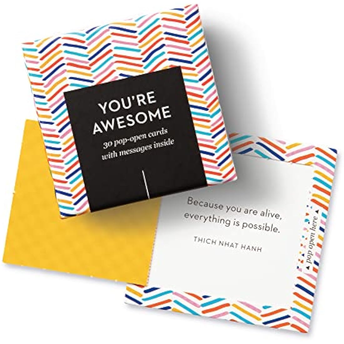 Compendium ThoughtFulls Pop-Open Cards 3-Pack - You're Awesome, Smile, Be Happy | 90 Pop-Open Cards, Each with a Different Message Inside