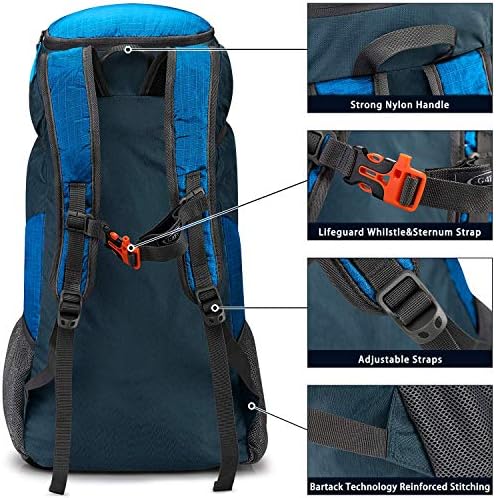 G4Free 40L Rucksack Foldable Hiking Backpack Ultra Lightweight Camping Daypack