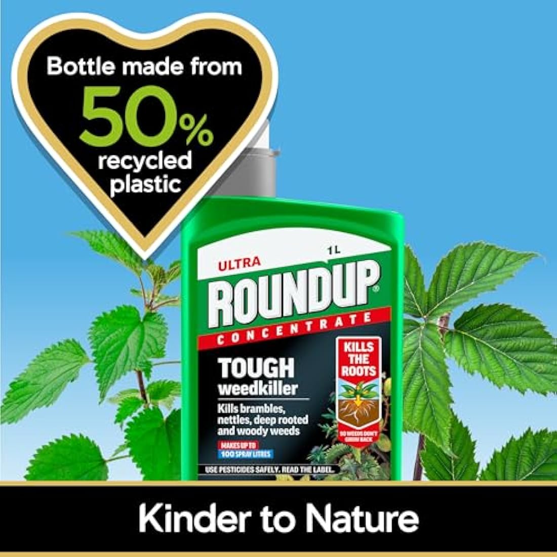 Roundup Ultra, Tough Weedkiller, Concentrate Liquid, 500 ml