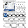 2 Pieces 150 cm = 1.5 m 10 mm Thick Stainless Steel Chain Sold by The metre V4A Chain Short Links in one Piece Anchor Chain A4 DIN 56856 Round Link Chains DIN 766 Stainless Steel Chain 1.5 m 316
