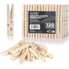 Vaily Wooden Clothes pegs - Strong Pegs with firm grip for laundry, washing line, handicrafts and decoration- Indoor and Outdoor Use - 120 pieces