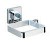 WENKO 22682100 Vacuum-Loc? hair dryer holder Quadro, Stainless steel, 14 x 7.5 x 13.5 cm, Shiny
