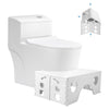 Foldable Toilet Stool, 7 Inch Ergonomic Bathroom Step Stool for Adults with Non-Slip Base, Space Saving Design, Healthy Squatting Position, Compact