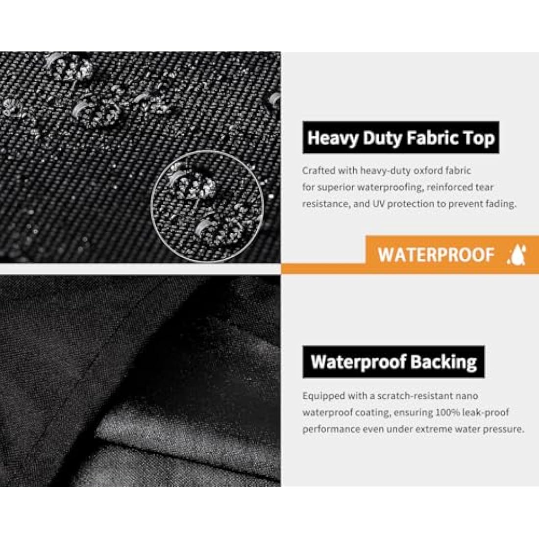 Dokon Double-Sided Parasol Covers Waterproof Double Parasol Cover Heavy Duty Oxford Fabric Anti-UV Garden Umbrella Covers Fit 4.6m Doubles Parasols, Outdoor Brolly Cover with Rod (160x50/62cm)