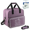 Coopay Overlocker Bag Carry Case, Overlocker Machine Protective Case with Shoulder Strap and Compartments for Power Cable and Thread, Travel Storage Bag, Large, Waterproof, 15*14*11.4 inches, Purple