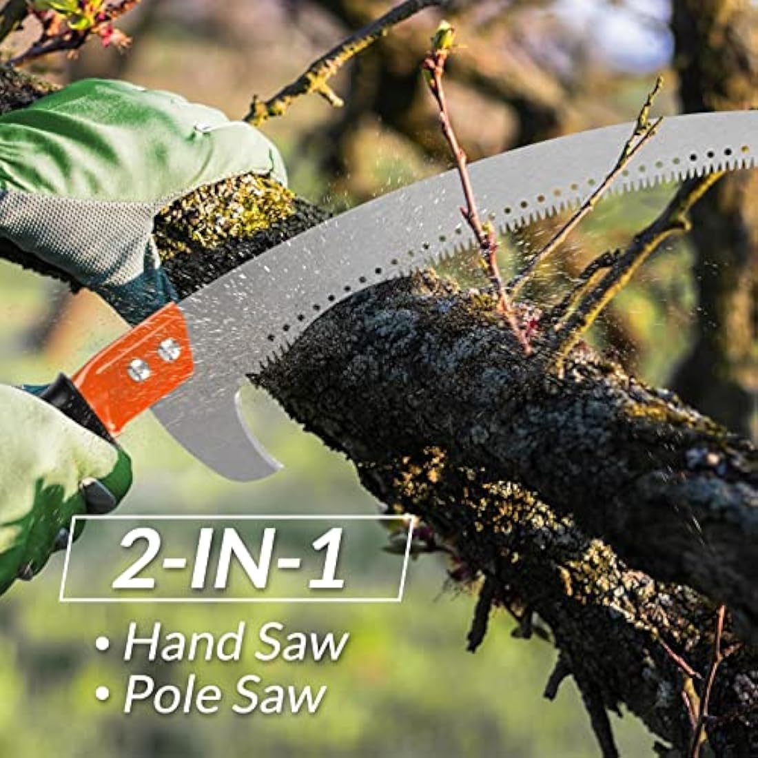 Walensee Pole Saws for Tree Trimming 235cm Lightweight Manual Stainless Steel Extension High Pole Pruning Pole Saw with Blade for Trimmer Branches Pole Cutter and Pruner at Forestry Yard Garden Patio