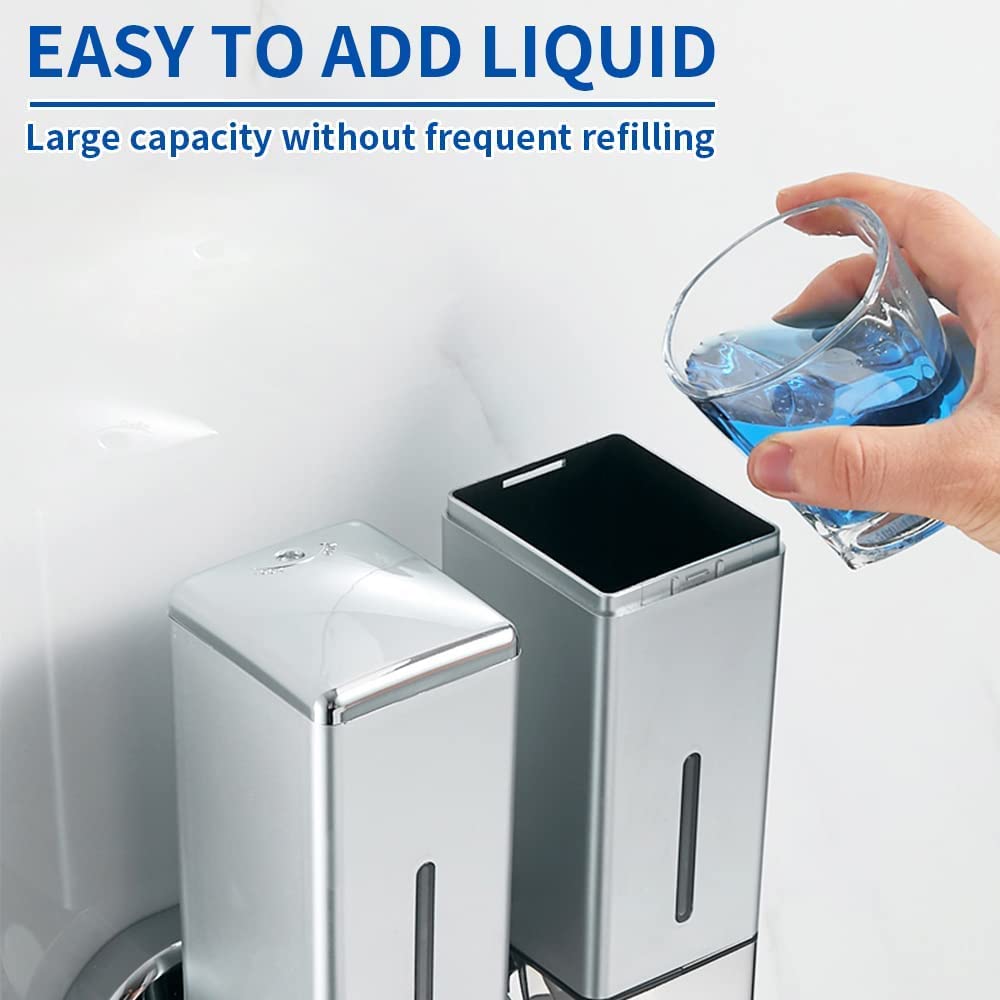 Manual Presshead Wall Mounted Soap Dispenser, Shower and Lotion Dispenser for Home, Bathroom, Kitchen, Hotels, Restaurants (Transparent, 1000ml)