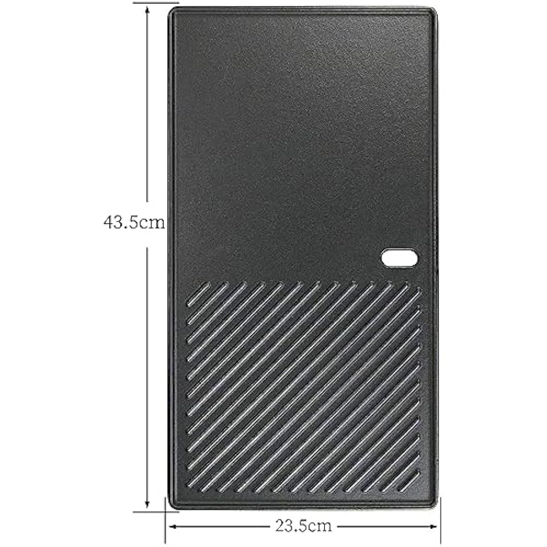 GFTIME 13191 43.4 x 23.6cm Cast Iron Griddle Plate for Landmann Triton 2, Landmann Miton 4 Gasgrill, Cast Iron Plancha Egg Chicken Frying Cooking Plate, 1 Pack