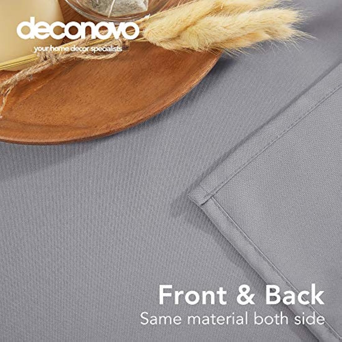 Deconovo Home Decorative Oxford Fabric Water Resistant Tablecloths Rectangular Tablecloth Wipe Clean Tablecloth for Garden Table 59x118in(150x300cm)