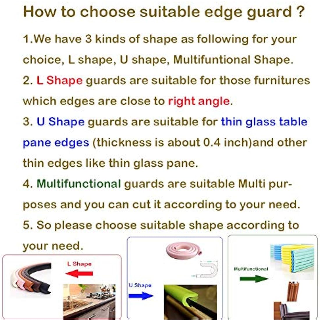 M2cbridge L Shape Extra Thick Furniture Table Edge Protectors Foam Baby Safety Bumper Guard 2 M (Pink)