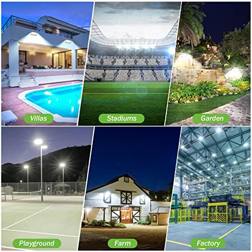 YIQIBRO 200W LED Floodlight Outdoor, 20000LM 7000K Super Bright Security Light, IP67 Waterproof Spotlight for Garden, Garage, Yard, Factory, Warehouse