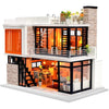 Spilay Diy Miniature House Kit, Mini Wooden Dolls House Kit with Furniture & Music Box, 1:24 Scale Creative Doll House Best Christmas Birthday Gift Age 14+ for Lovers Boys and Girls (Florence)