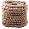 [26mm Diameter]Garden Jute Cord Rope String Decking Rope 4 Strand Jute Twine Super Strong 20m Tug Of Exercise Training Arts Crafts Jute Rope for Garden Restaurant Party Wedding Decoration-65.6Ft